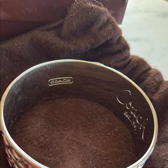 Coach Silver Bangle Bracelet - Picture 2 of 4